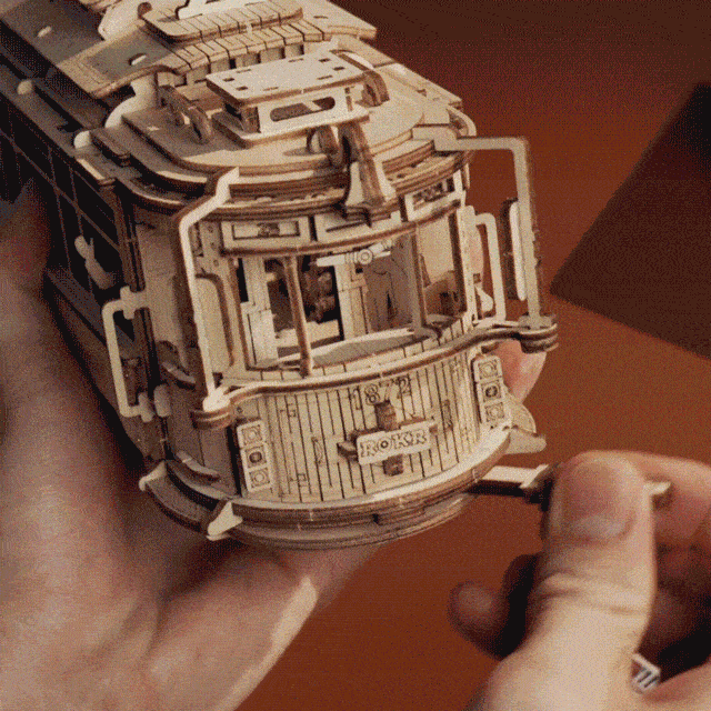 Classic City Tram 3D Wooden Puzzle - DIYative™