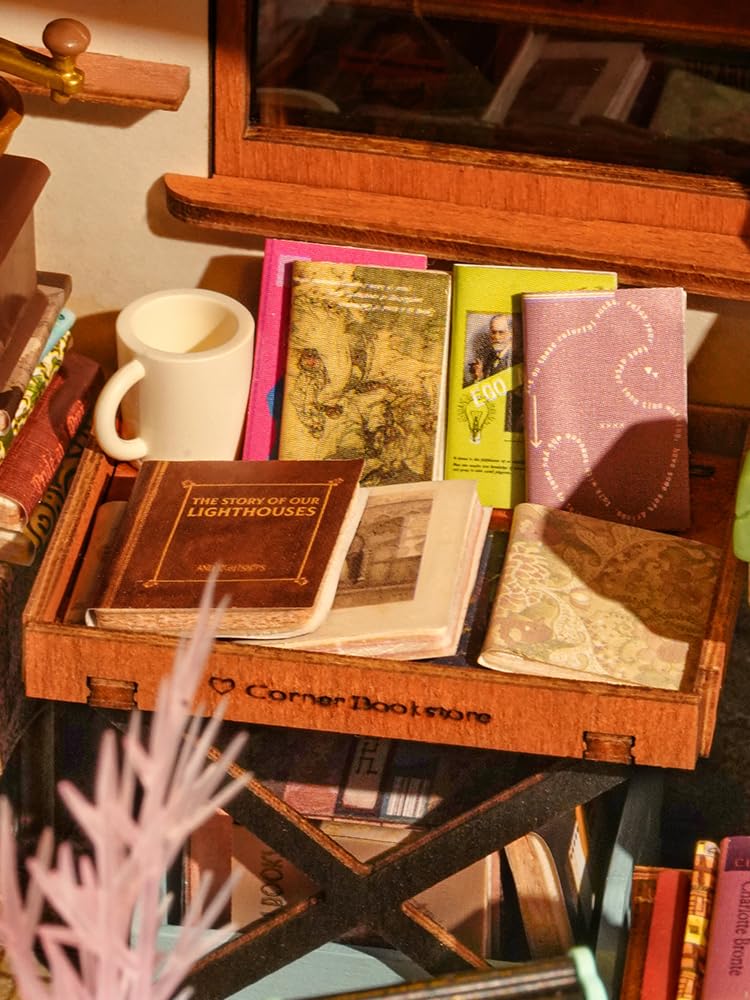 Corner Bookstore DIY Miniature House Kit - DIYative™