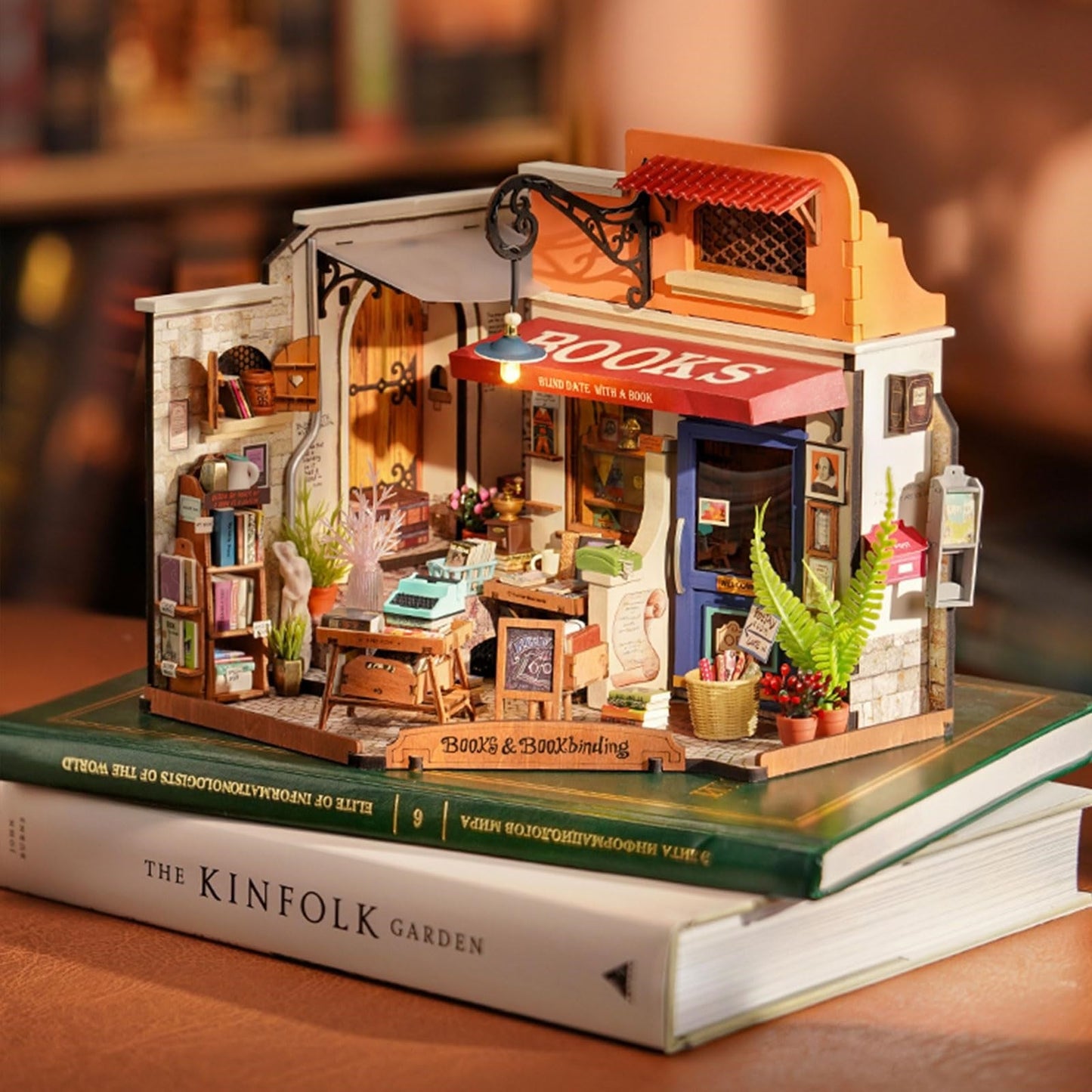 Corner Bookstore DIY Miniature House Kit - DIYative™