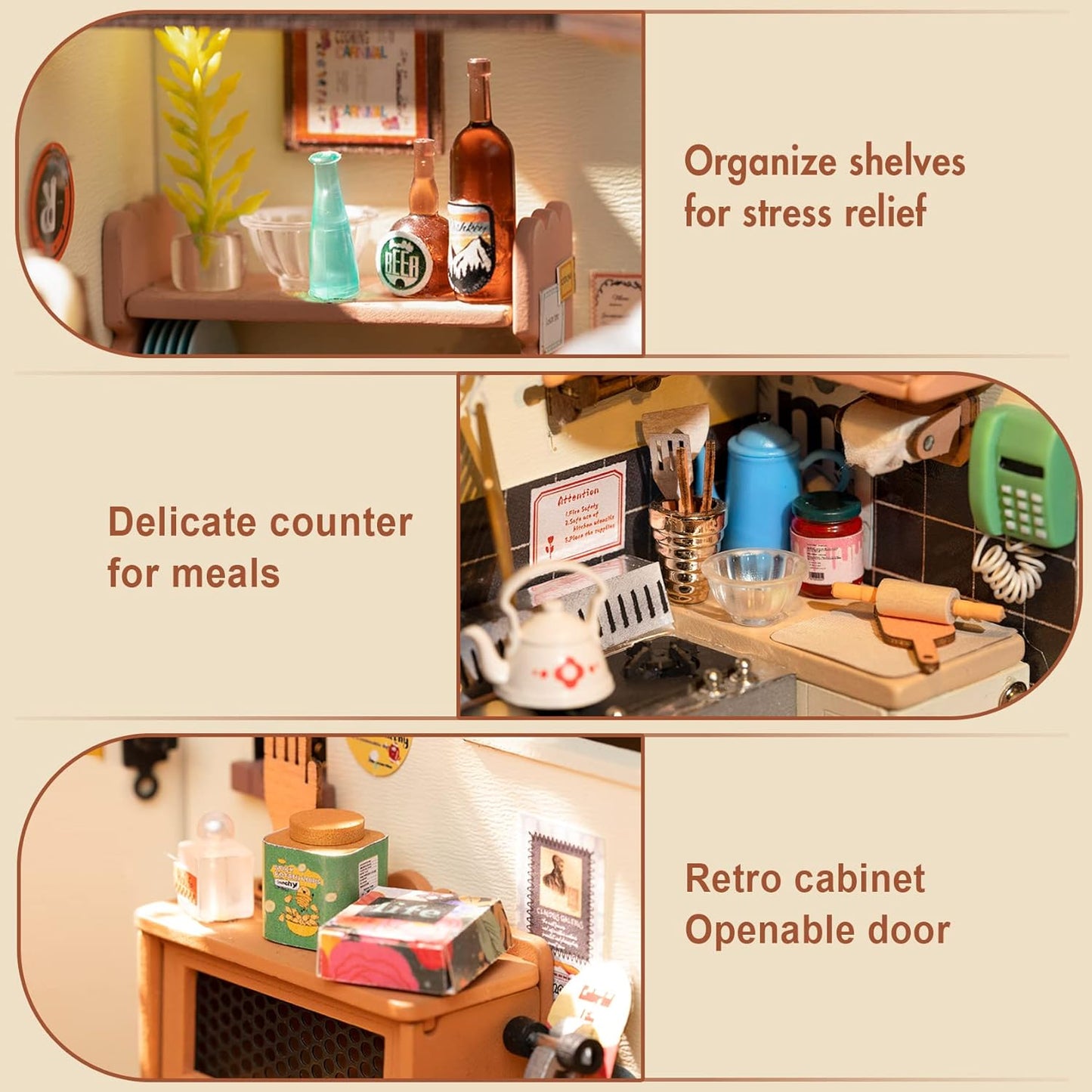 Cozy Kitchen DIY Miniature House Kit - DIYative™