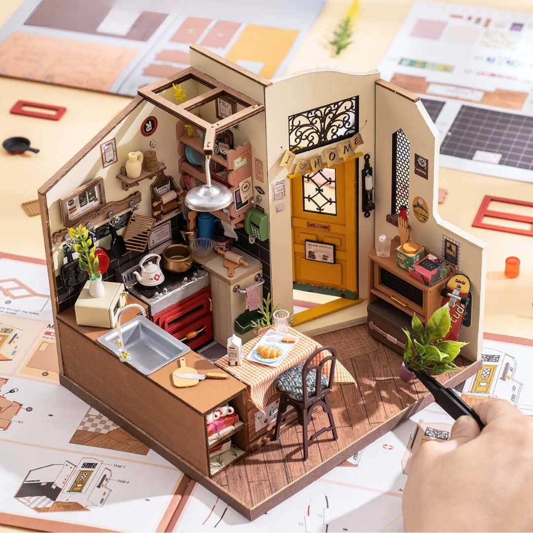 Cozy Kitchen DIY Miniature House Kit - DIYative™