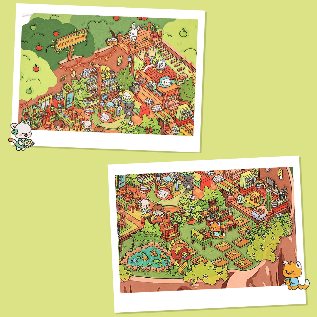 Dreamy Island Life Large - Stick n’ Scene 3D DIY Scene Stickers Therapy - DIYative™