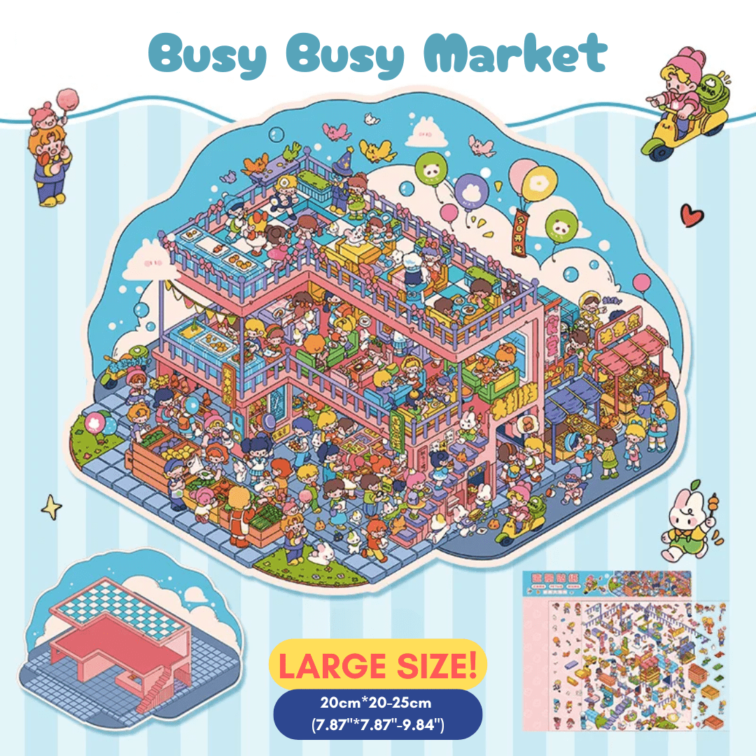 Dreamy Island Life Large - Stick n’ Scene 3D DIY Scene Stickers Therapy - DIYative™