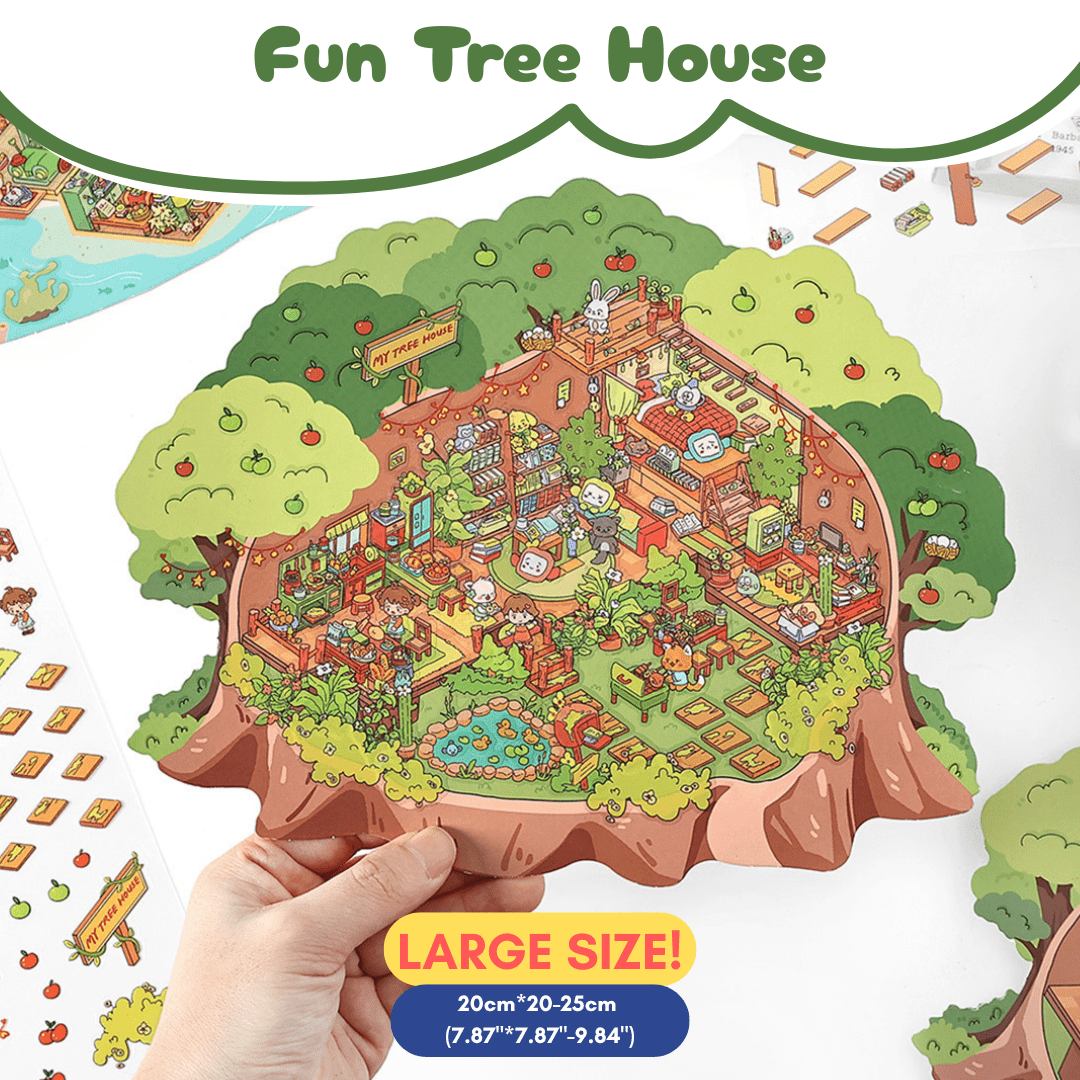 Dreamy Island Life Large - Stick n’ Scene 3D DIY Scene Stickers Therapy - DIYative™
