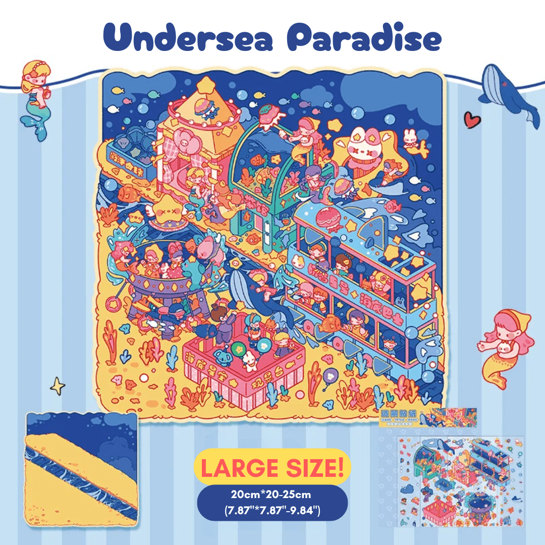 Dreamy Island Life Large - Stick n’ Scene 3D DIY Scene Stickers Therapy - DIYative™