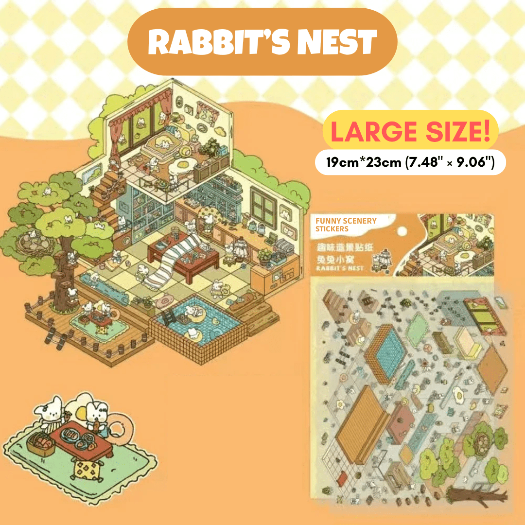 Dreamy Retreats Collection Large - Stick n’ Scene 3D DIY Scene Stickers Therapy - DIYative™