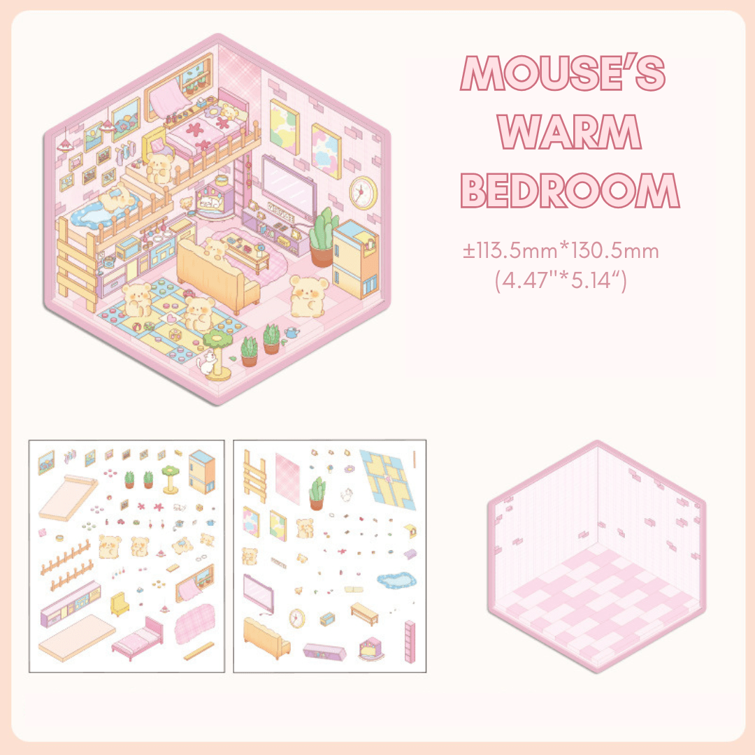 Fuzzy Friends Corner - Stick n’ Scene 3D DIY Scene Stickers Therapy - DIYative™