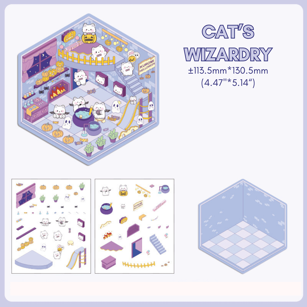 Fuzzy Friends Corner - Stick n’ Scene 3D DIY Scene Stickers Therapy - DIYative™