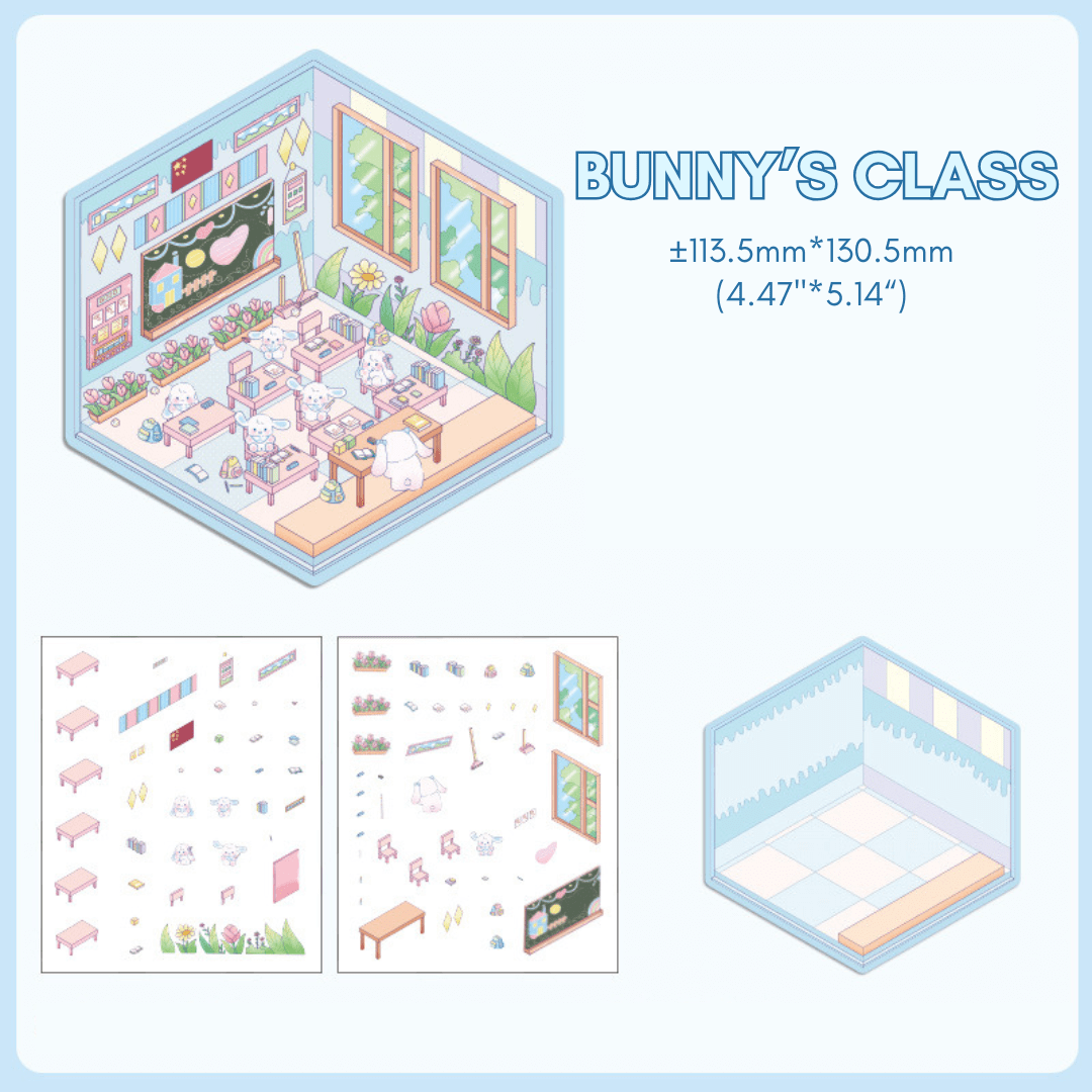 Fuzzy Friends Corner - Stick n’ Scene 3D DIY Scene Stickers Therapy - DIYative™