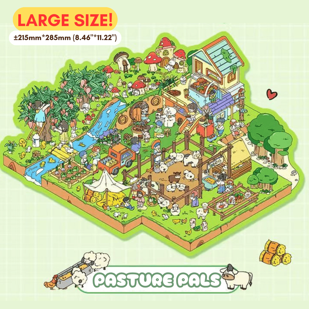 Happy Farm Series Large - Stick n’ Scene 3D DIY Scene Stickers Therapy - DIYative™
