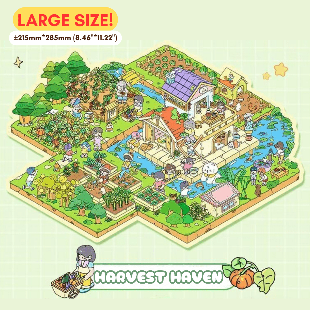 Happy Farm Series Large - Stick n’ Scene 3D DIY Scene Stickers Therapy - DIYative™