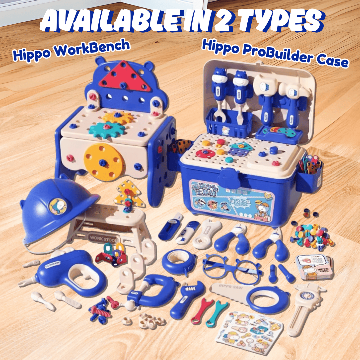 Hippo All - in - one Tool Hub DIY Montessori Tool Box Set - DIYativeâ„¢
