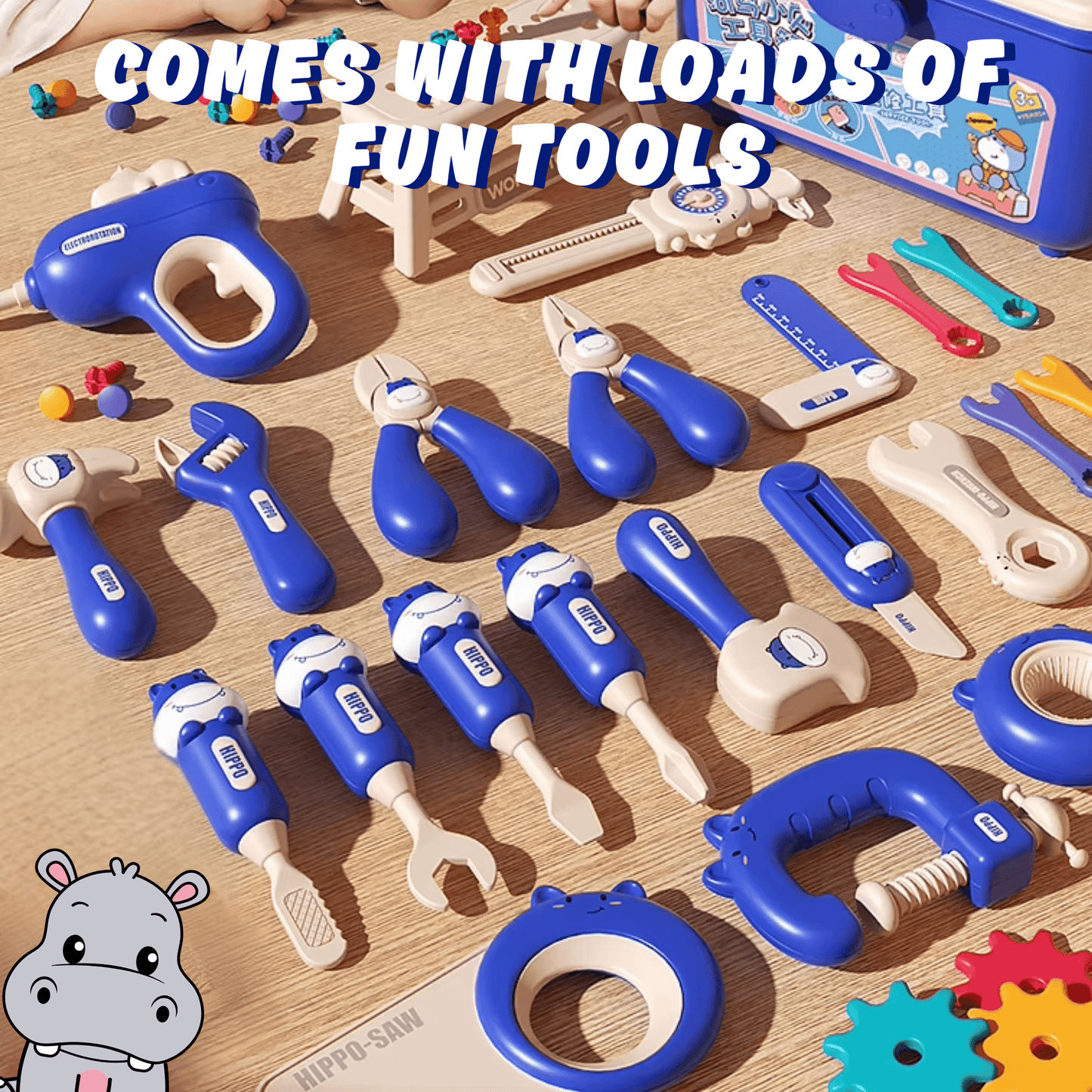 Hippo All - in - one Tool Hub DIY Montessori Tool Box Set - DIYativeâ„¢