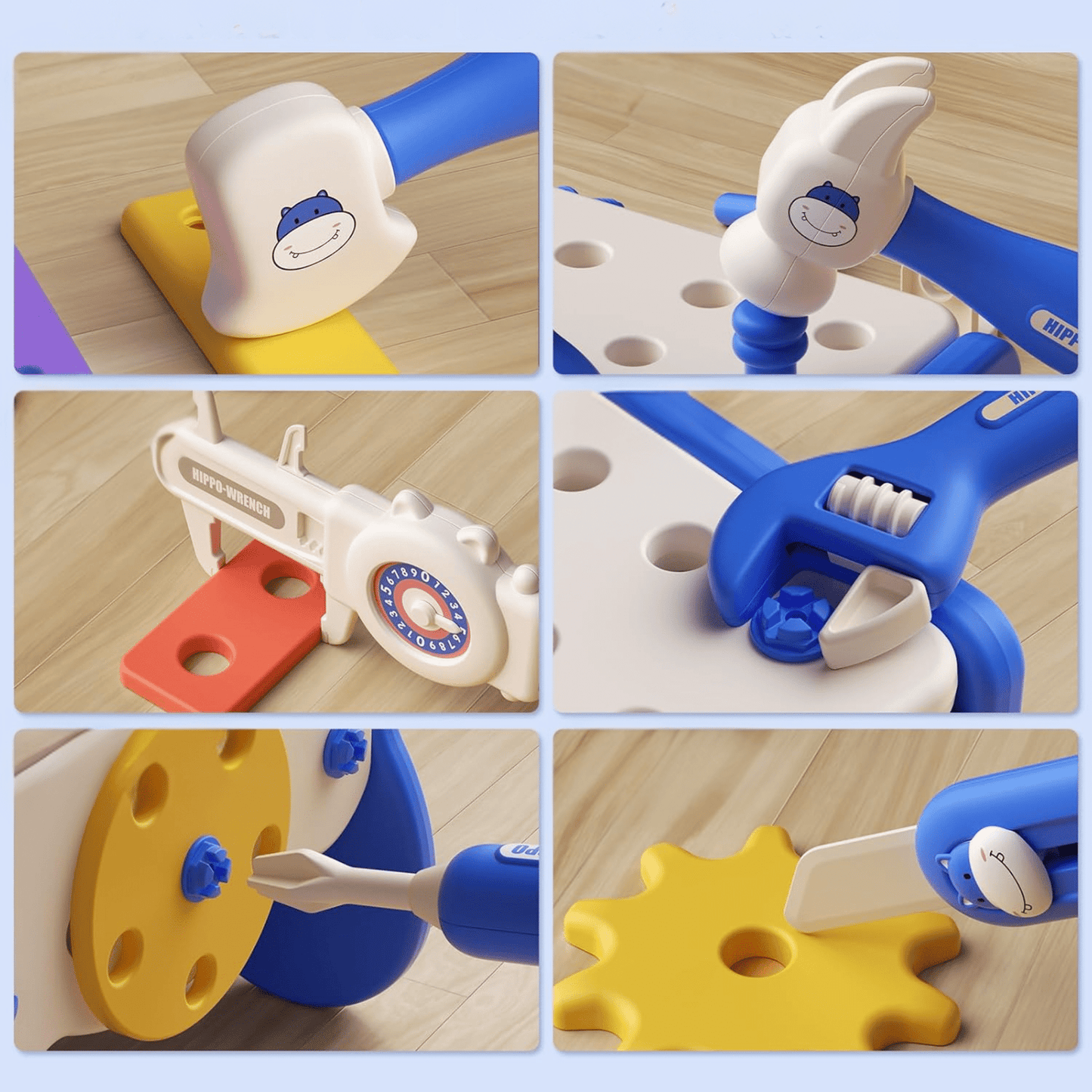 Hippo All - in - one Tool Hub DIY Montessori Tool Box Set - DIYativeâ„¢
