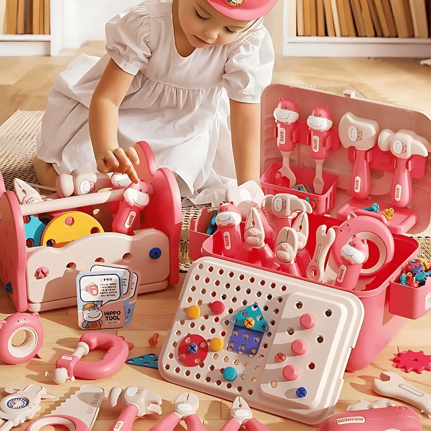 Hippo All - in - one Tool Hub DIY Montessori Tool Box Set - DIYativeâ„¢