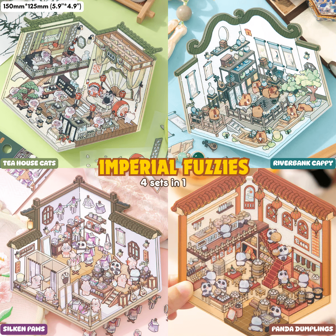 Imperial Fuzzies - Stick n’ Scene 3D DIY Scene Stickers Therapy - DIYative™