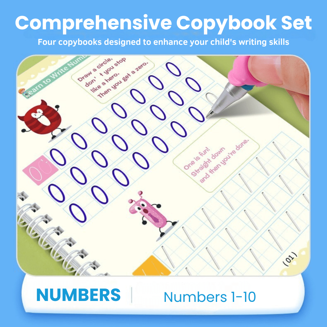 MagicGroove Tracing Book: Reusable Handwriting Practice with Disappearing Ink & Grooves - DIYativeâ„¢