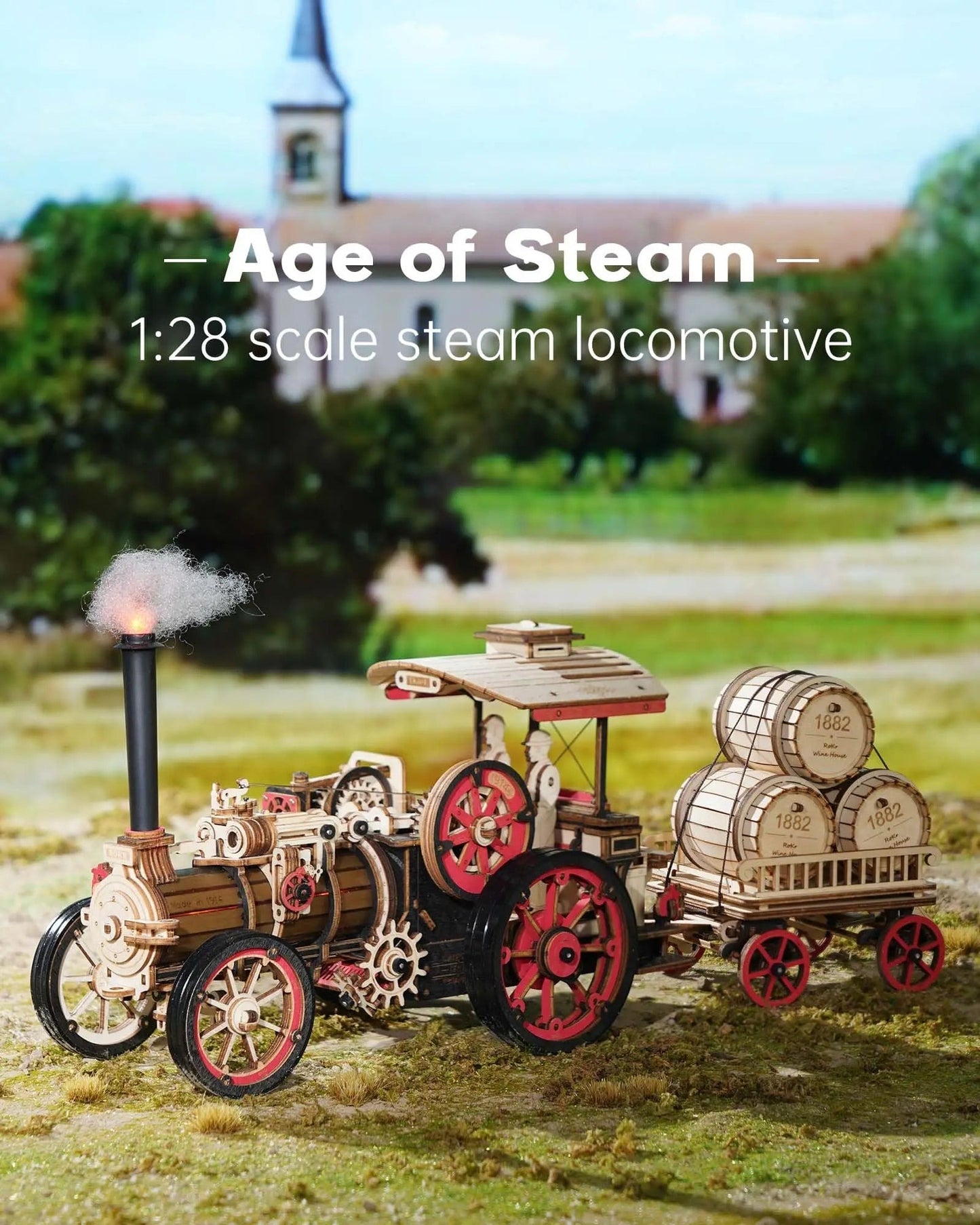 Mechanical Steam Engine 3D Wooden Puzzle - DIYative™
