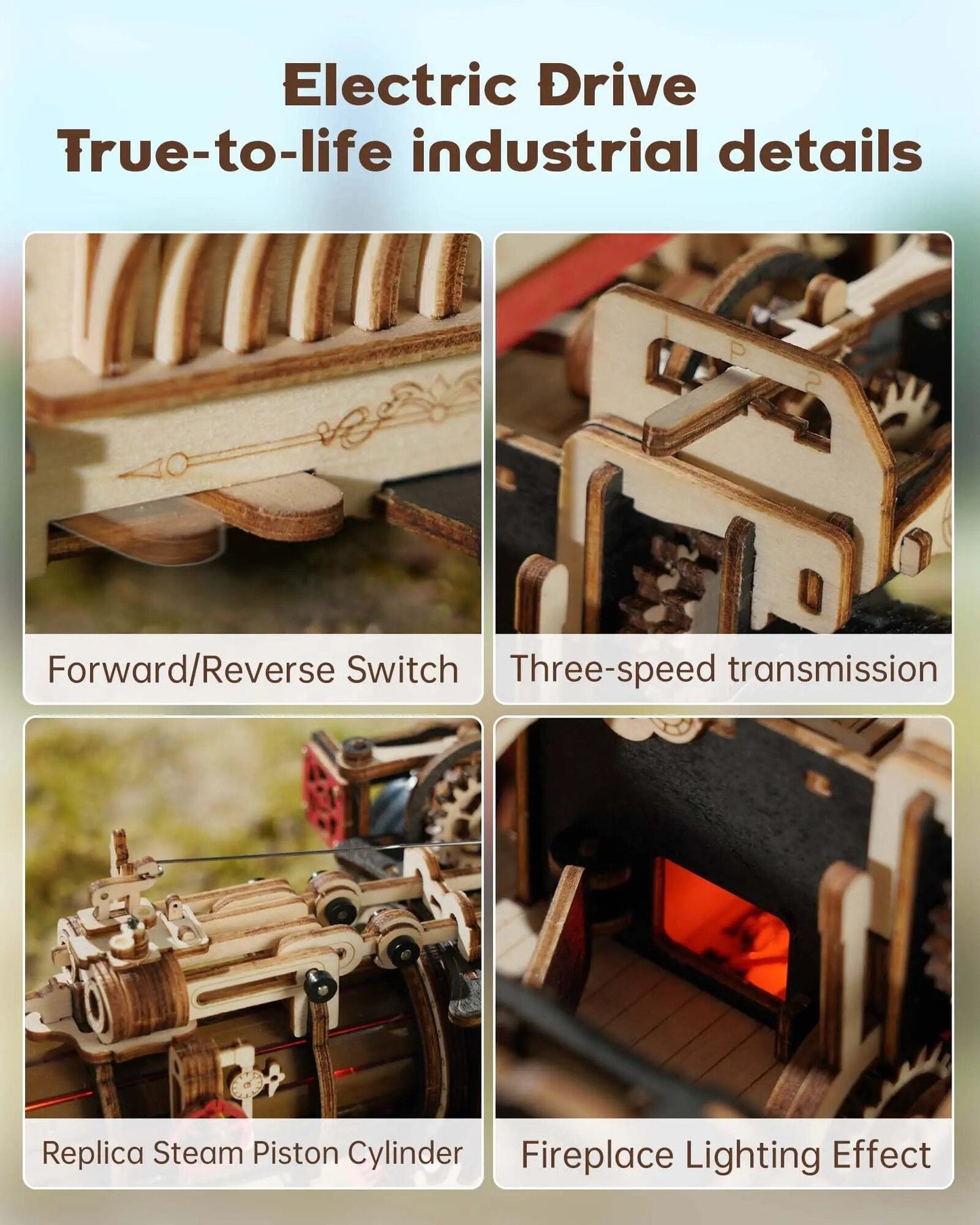 Mechanical Steam Engine 3D Wooden Puzzle - DIYative™