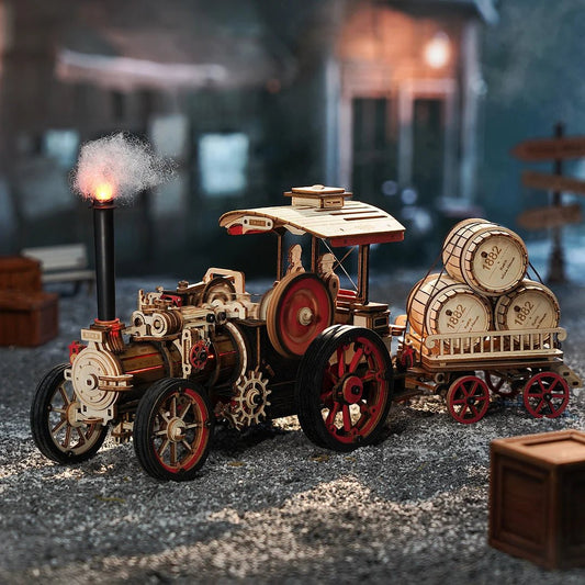 Mechanical Steam Engine 3D Wooden Puzzle - DIYative™
