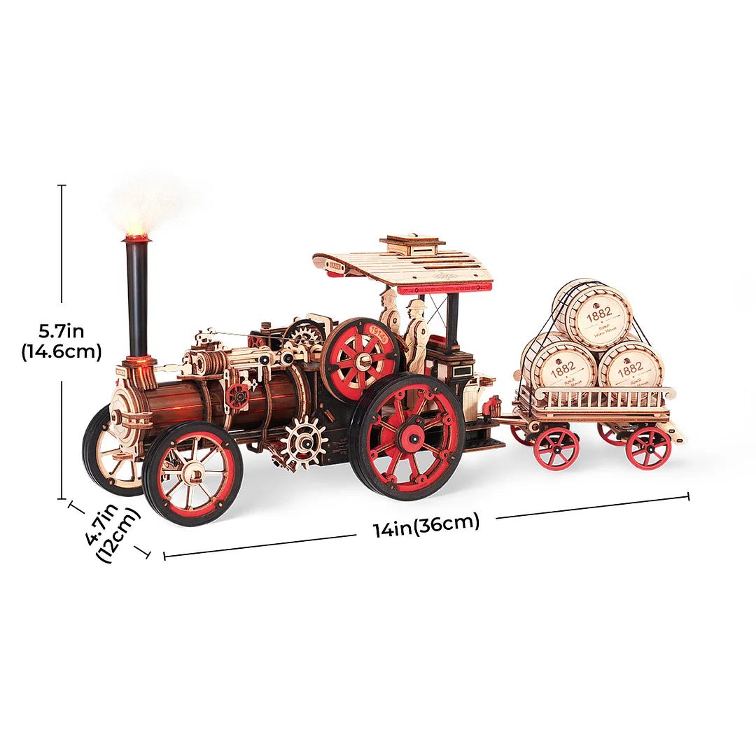 Mechanical Steam Engine 3D Wooden Puzzle - DIYative™