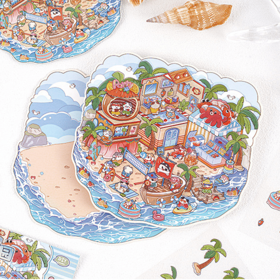 Meowgical Adventuers - Stick n’ Scene 3D DIY Scene Stickers Therapy - DIYative™