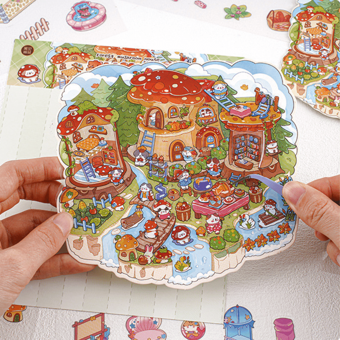 Meowgical Adventuers - Stick n’ Scene 3D DIY Scene Stickers Therapy - DIYative™