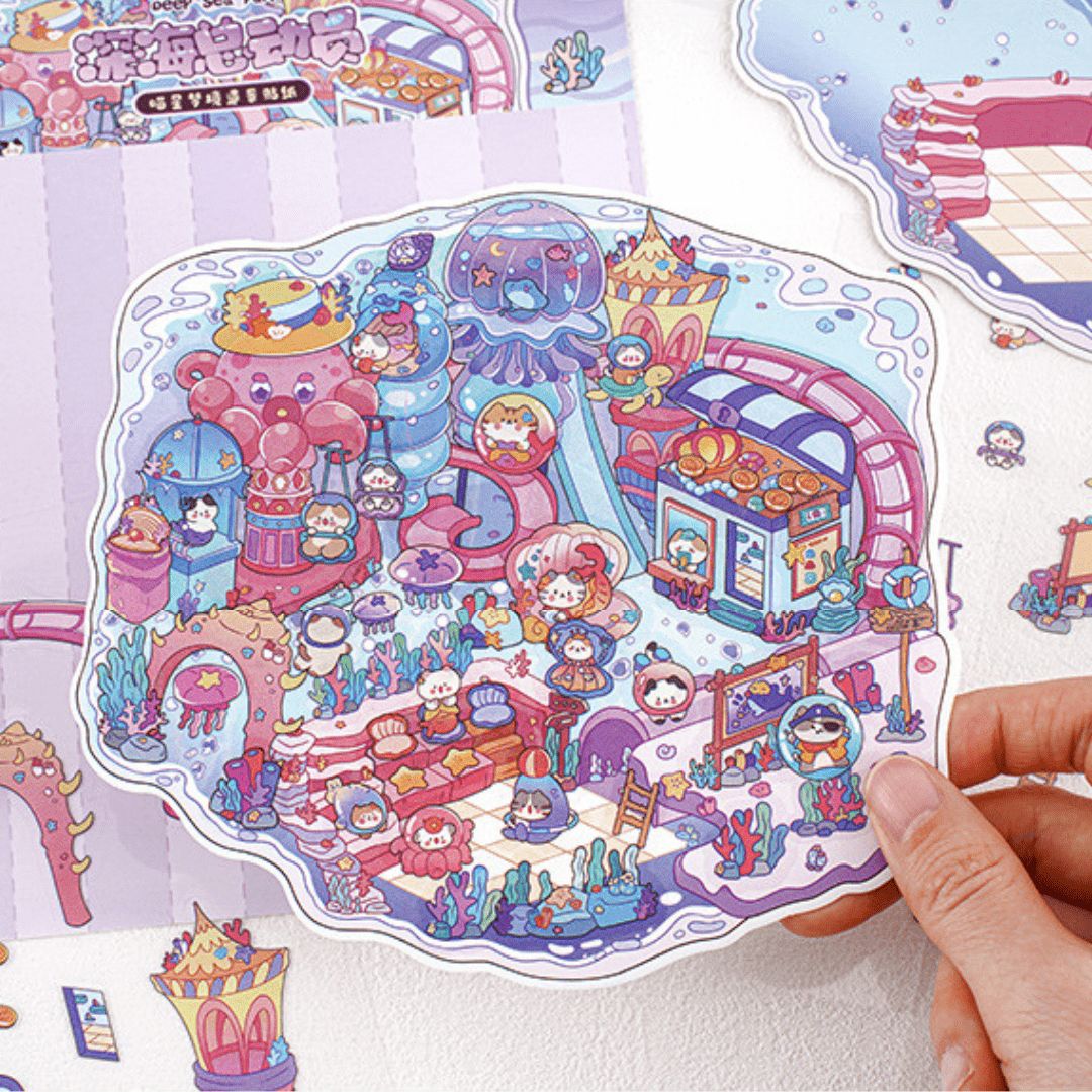 Meowgical Adventuers - Stick n’ Scene 3D DIY Scene Stickers Therapy - DIYative™