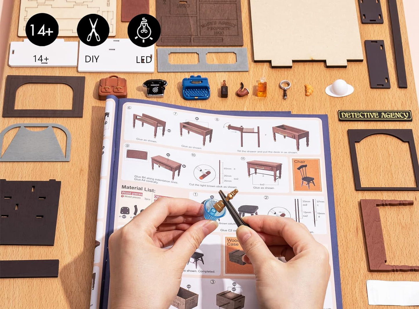 Mose's Detective Agency DIY Miniature House Kit - DIYative™