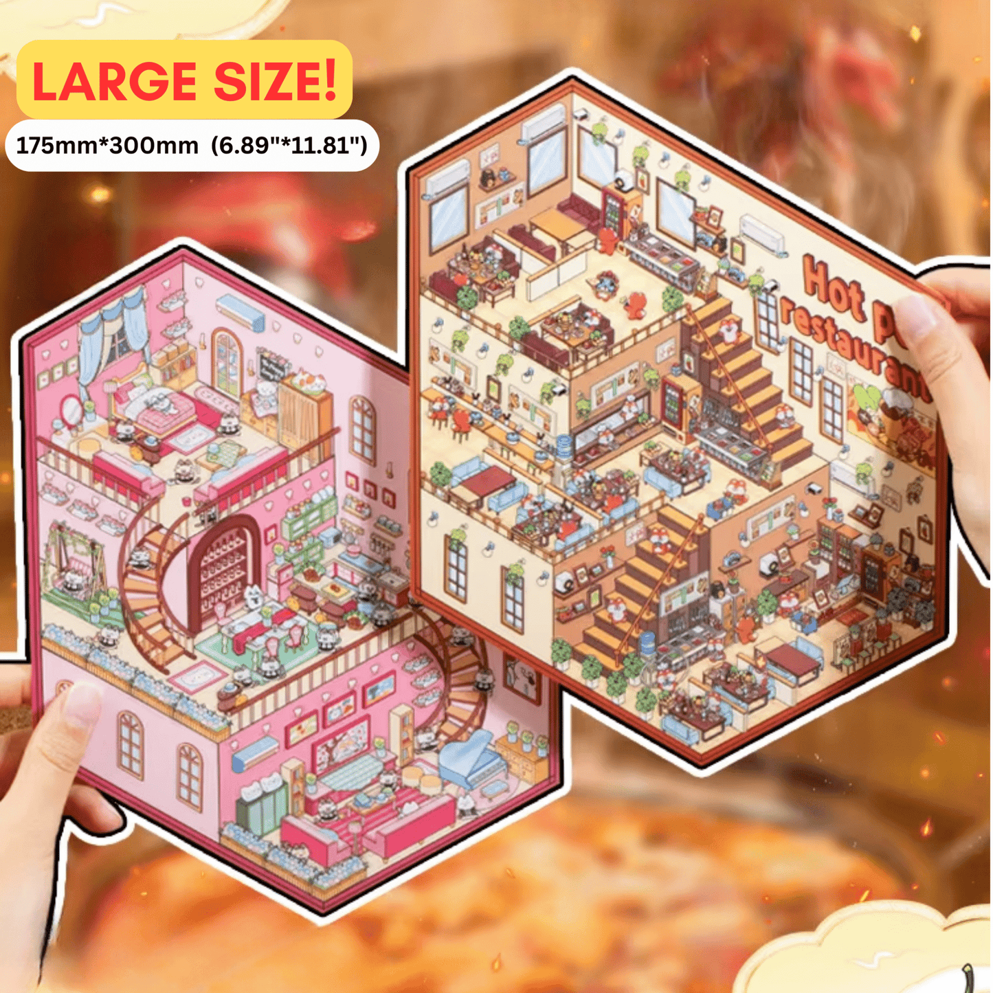Paws Town Large - Stick n’ Scene 3D DIY Scene Stickers Therapy - DIYative™