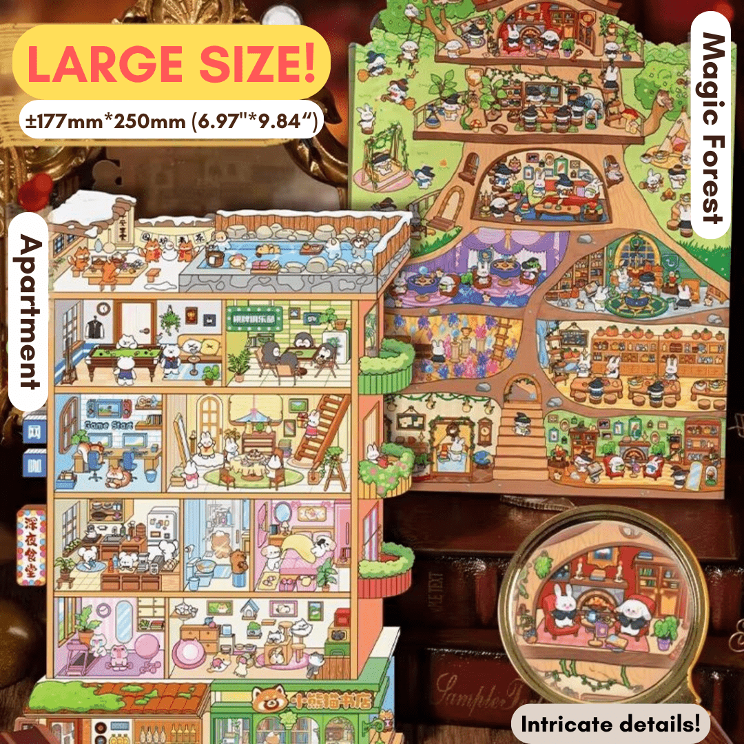 Pawtopia Apartment Series Large - Stick n’ Scene 3D DIY Scene Stickers Therapy - DIYative™