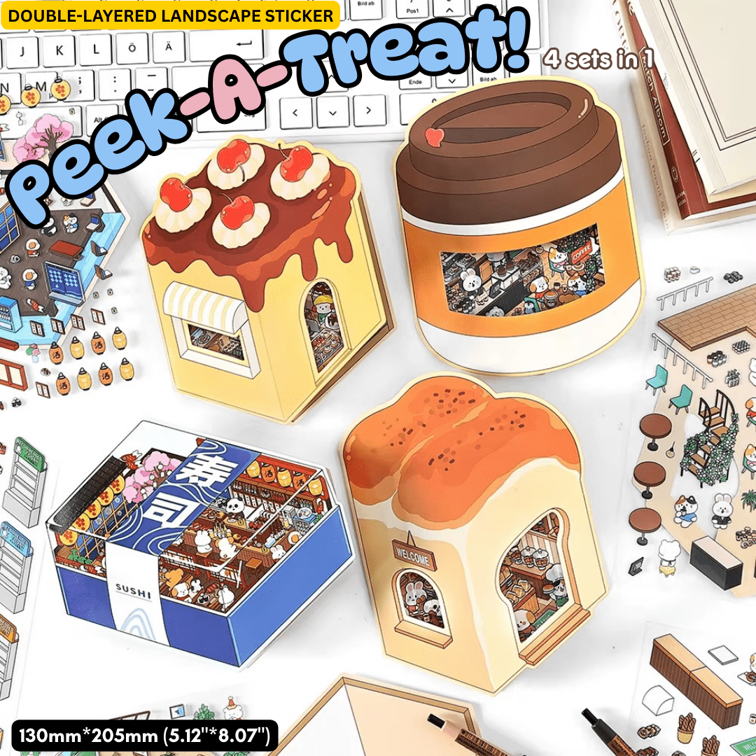 Peek - A - Treat! - Stick n’ Scene 3D DIY Scene Stickers Therapy - DIYative™