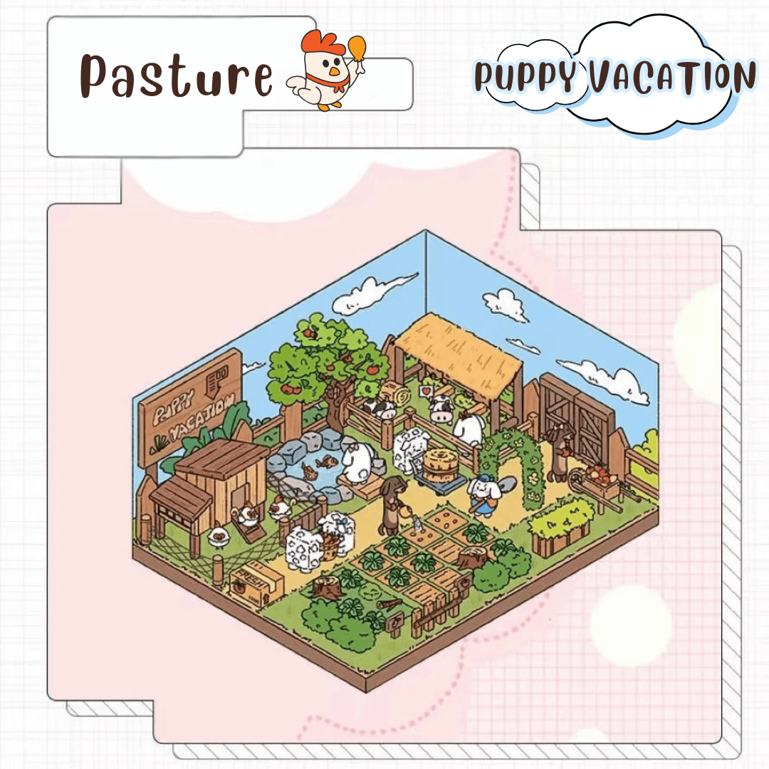 Puppy Vacation - Stick n’ Scene 3D DIY Scene Stickers Therapy - DIYative™