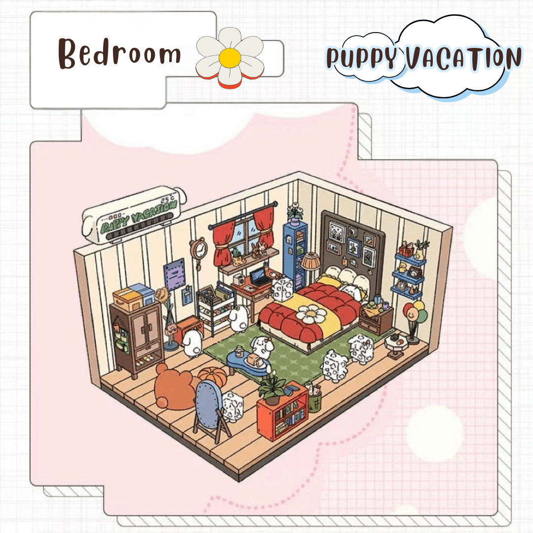 Puppy Vacation - Stick n’ Scene 3D DIY Scene Stickers Therapy - DIYative™