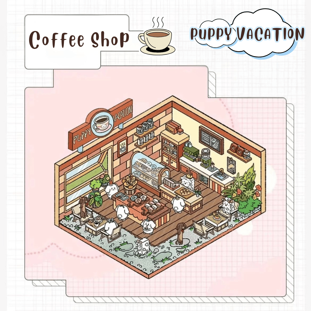 Puppy Vacation - Stick n’ Scene 3D DIY Scene Stickers Therapy - DIYative™