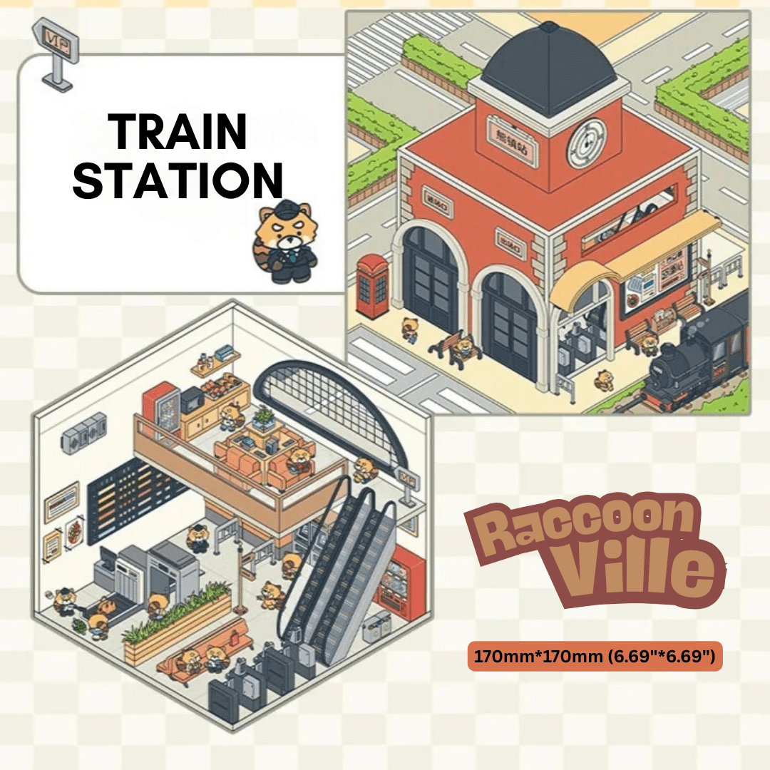 Raccoon Ville - Stick n’ Scene 3D DIY Scene Stickers Therapy - DIYative™