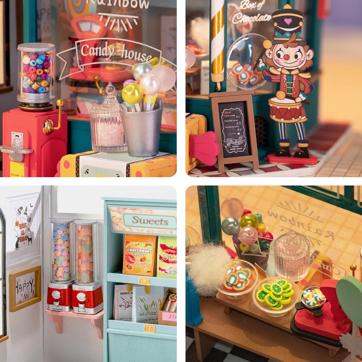 Rainbow Candy House DIY Miniature House - DIYative™