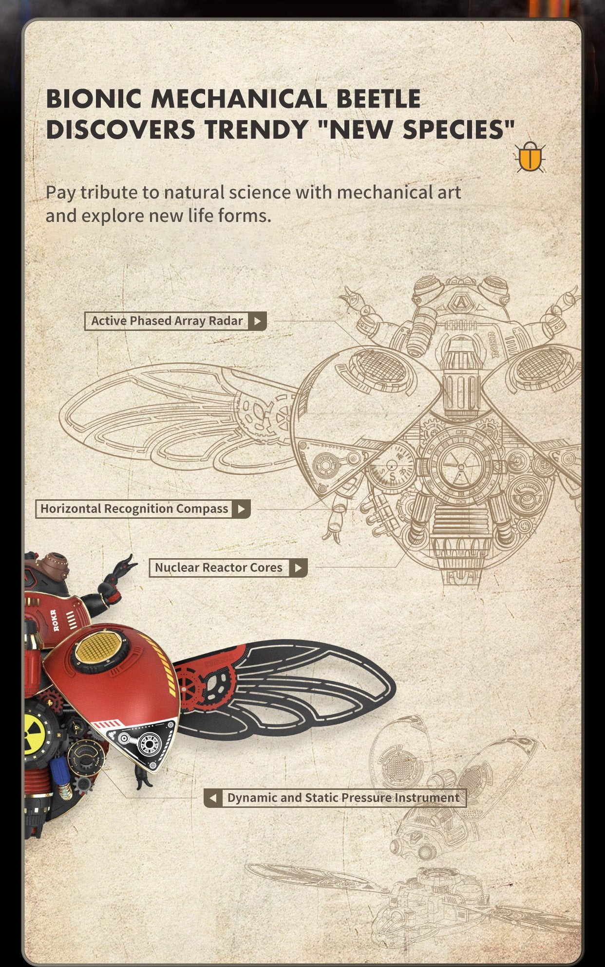Scout Beetle Mechanical Species DIY 3D Puzzle - DIYative™