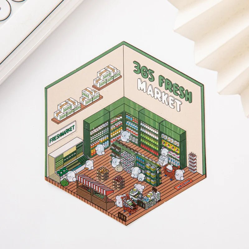 Snow Mice - Stick n’ Scene 3D DIY Scene Stickers Therapy - DIYative™
