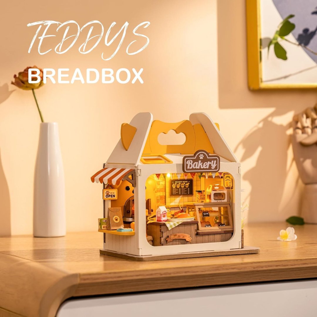 Teddy's Bread Box - Food Box Shop DIY Miniature House Kit - DIYative™