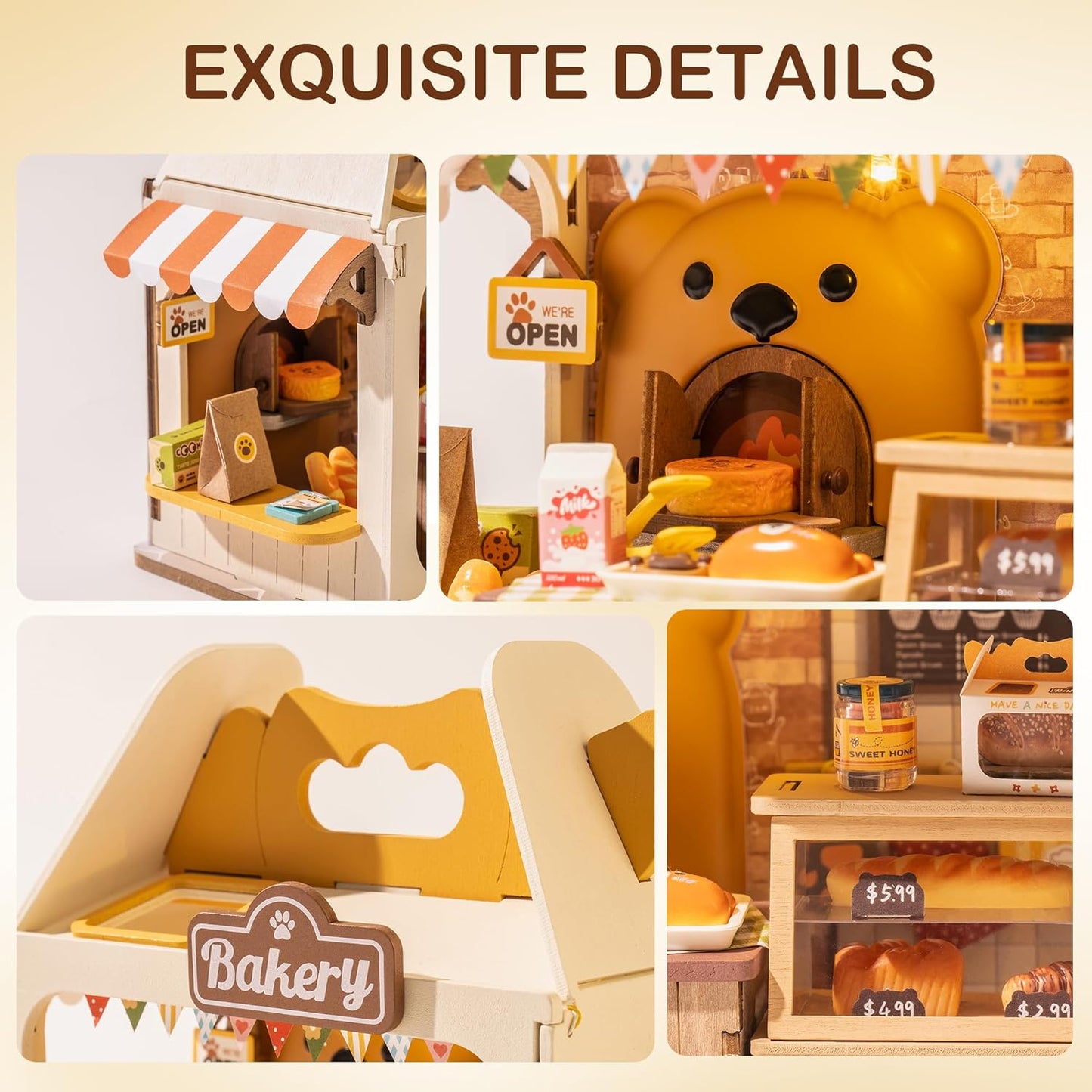 Teddy's Bread Box - Food Box Shop DIY Miniature House Kit - DIYative™