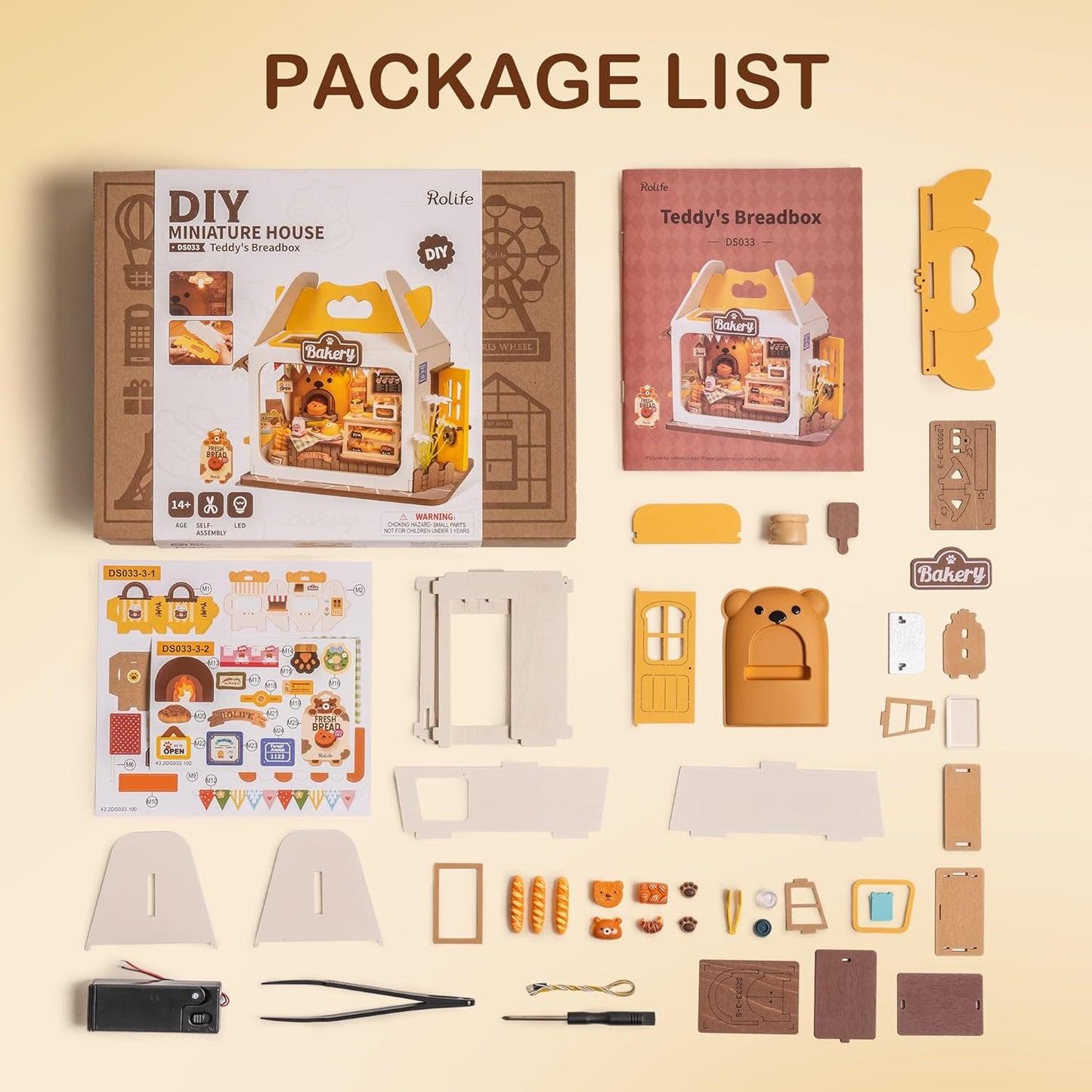 Teddy's Bread Box - Food Box Shop DIY Miniature House Kit - DIYative™