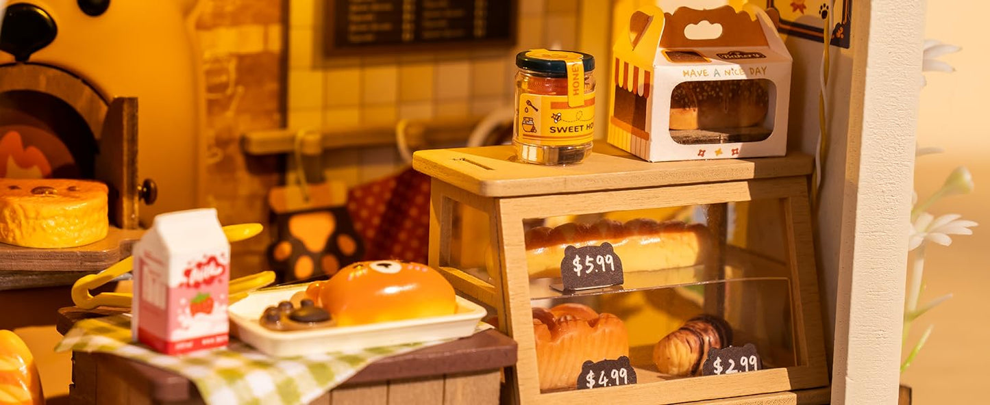 Teddy's Bread Box - Food Box Shop DIY Miniature House Kit - DIYative™