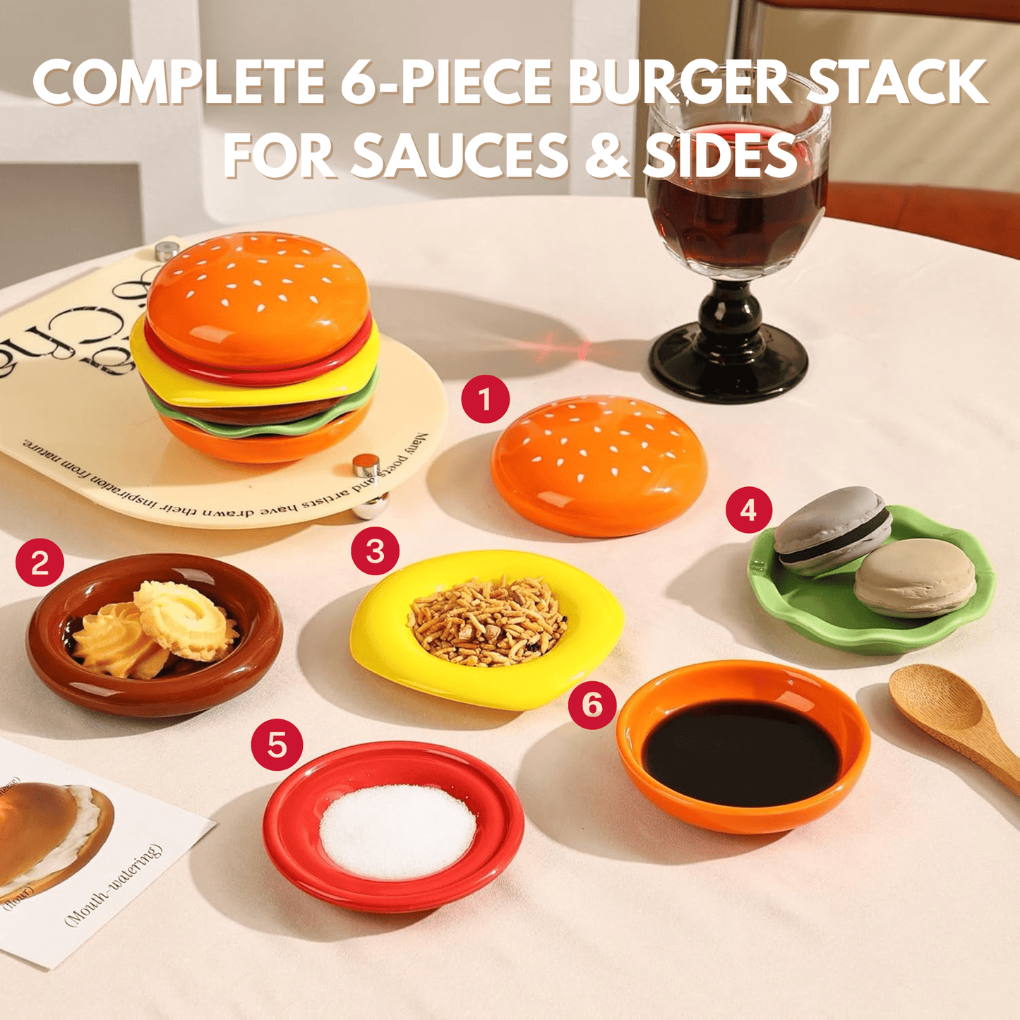 The Burger Stack Collection: Playful Ceramic Sets That Stack into a Perfect Burger - DIYative™