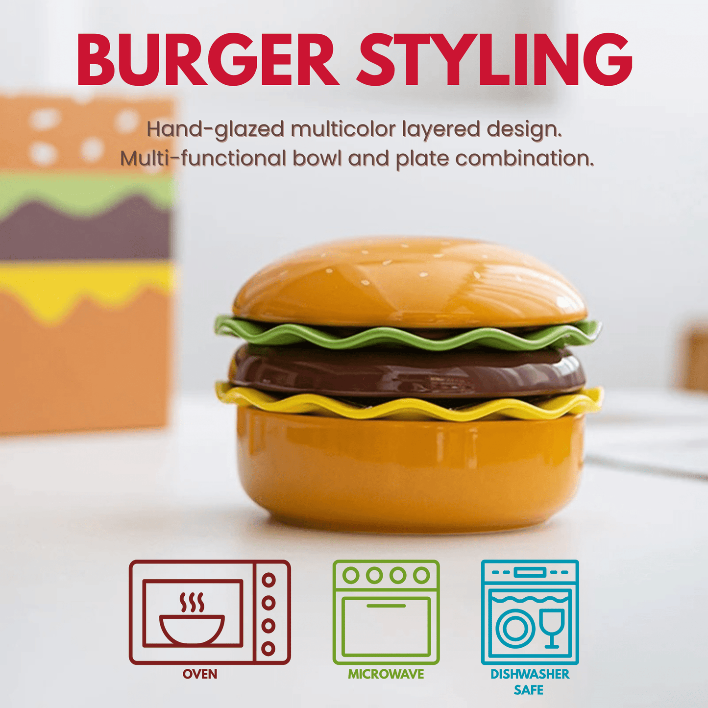 The Burger Stack Collection: Playful Ceramic Sets That Stack into a Perfect Burger - DIYative™