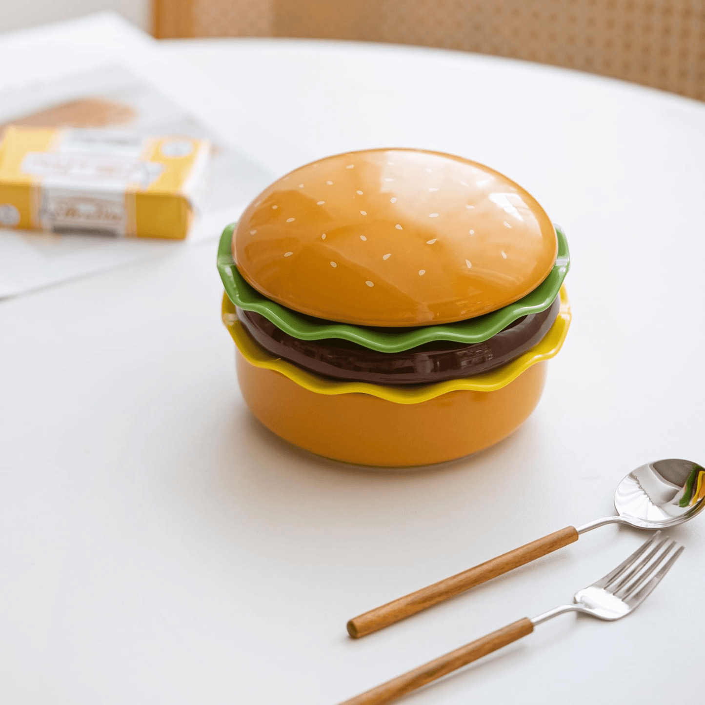 The Burger Stack Collection: Playful Ceramic Sets That Stack into a Perfect Burger - DIYative™