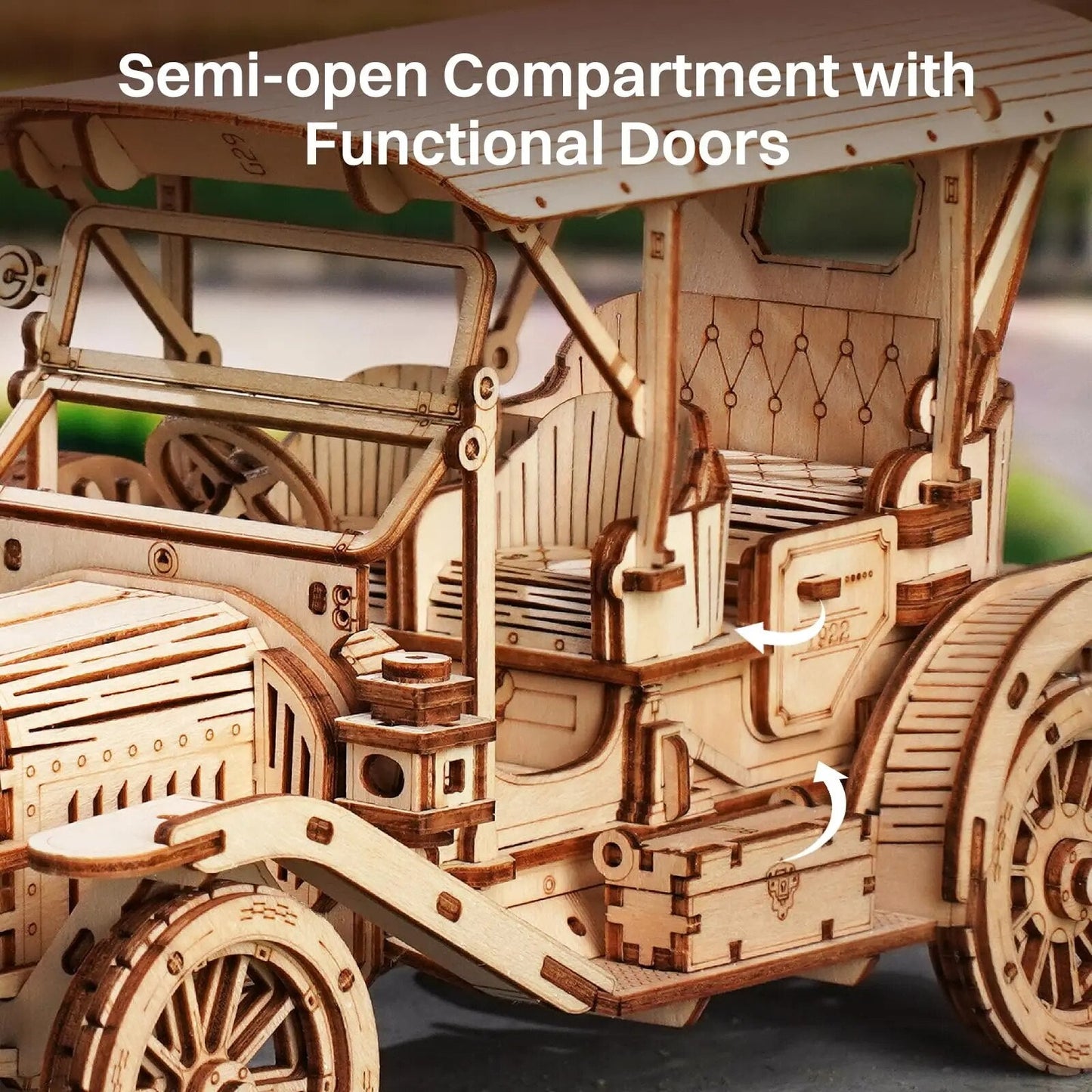 Vintage Retro Car 3D Wooden Puzzle - DIYative™