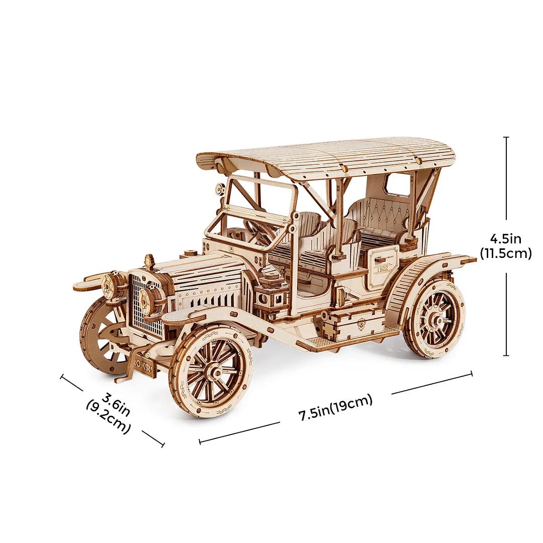 Vintage Retro Car 3D Wooden Puzzle - DIYative™