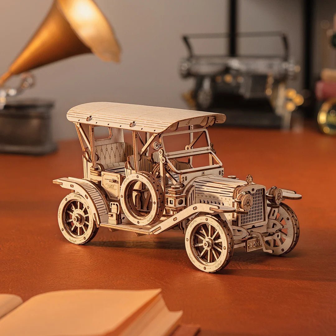 Vintage Retro Car 3D Wooden Puzzle - DIYative™