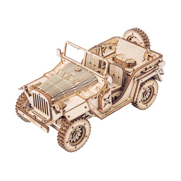 Army Jeep Scale Model 3D Wooden Puzzle - DIYative™